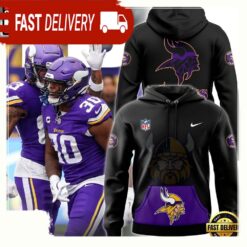 NFL Minnesota Vikings Warrior Vikings Black New Design 3D Hoodie - available at - sportfansshop.com