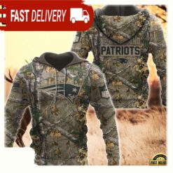 NFL New England Patriots Hunting Camo 3D Hoodies - available at - sportfansshop.com