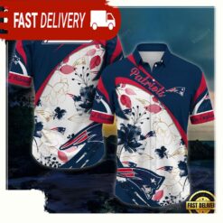 NFL New England Patriots New Design Hawaiian Shirt - available at - sportfansshop.com