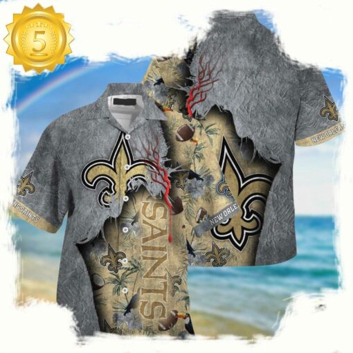 nfl new orleans saints football Team Logo New Design hawaii shirt - available at - sportfansshop.com