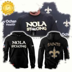 NFL New Orleans Saints NOLA Strong New Design 3D Hoodie - available at - sportfansshop.com