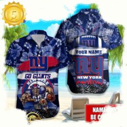 NFL New York Giants Mascot Football Hawaiian Shirt For Men Women - available at - sportfansshop.com