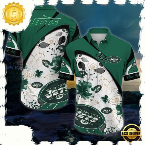 NFL New York Jets New Design Hawaiian Shirt - available at - sportfansshop.com