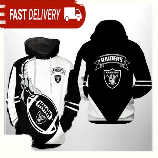 NFL Oakland Raiders Classic All Over Print Unisex Hoodie - available at - sportfansshop.com