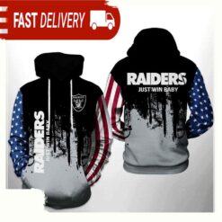 NFL Oakland Raiders Team US All Over Print Unisex Hoodie - available at - sportfansshop.com