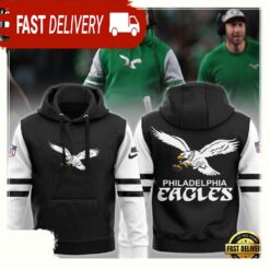 NFL Philadelphia Eagles Coach Nicholas John Sirianni’s Eagles Black New Design 3D Hoodie - available at - sportfansshop.com