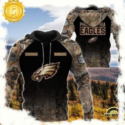 NFL Philadelphia Eagles Custom NameHunting Camo Hoodie - available at - sportfansshop.com