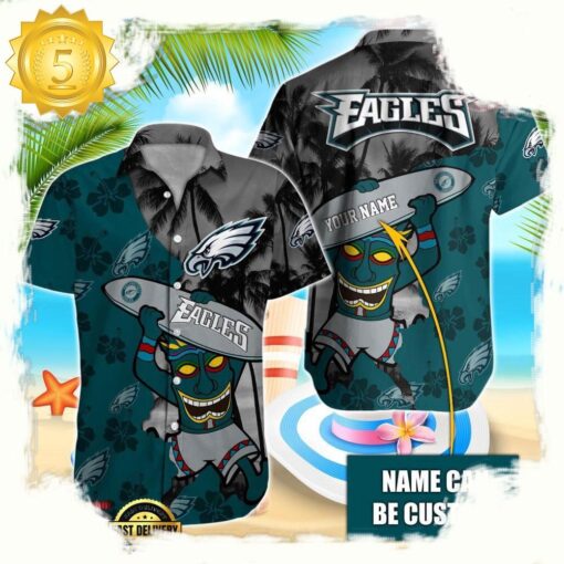 NFL Philadelphia Eagles Retro Custom Hawaiian Shirts For Men Women - available at - sportfansshop.com