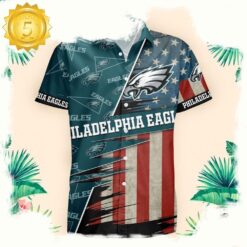 NFL Philadelphia Eagles US Flag Pattern Hawaiian Shirt - available at - sportfansshop.com