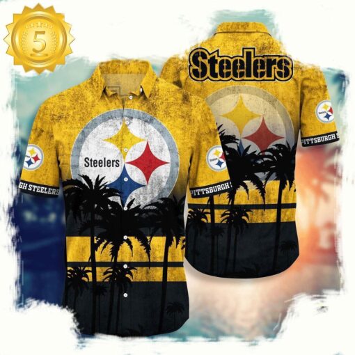 NFL Pittsburgh Steelers Hawaiian Shirt - available at - sportfansshop.com