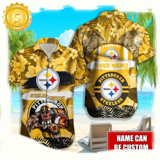 NFL Pittsburgh Steelers Mascot Football Hawaiian Shirt For Men Women - available at - sportfansshop.com