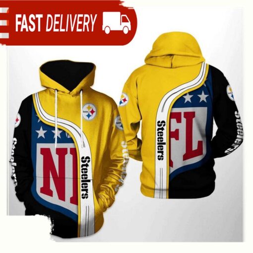 NFL Pittsburgh Steelers Team All Over Print Unisex Hoodie - available at - sportfansshop.com