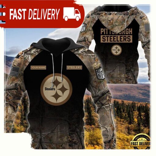 NFL Pittsburgh Steelerspersonalized Your Name Hunting Camo Hoodie - available at - sportfansshop.com