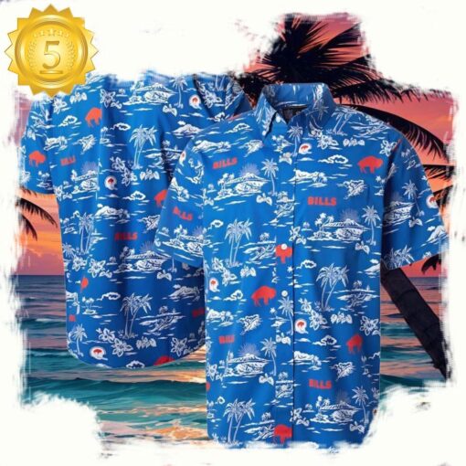 NFL Reyn Spooner Royal Mens Buffalo Bills Hawaiian Shirt - available at - sportfansshop.com