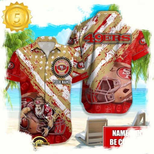 NFL San Francisco 49ers American Flag custom Hawaiian Shirts For Men Women - available at - sportfansshop.com