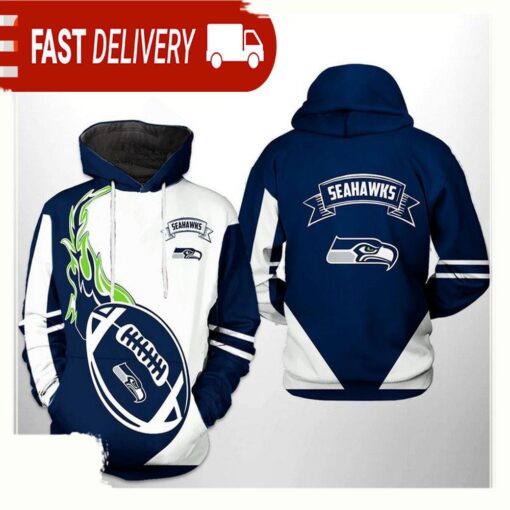 NFL Seattle Seahawks Classic All Over Print Unisex Hoodie - available at - sportfansshop.com