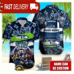 NFL Seattle Seahawks Mascot Football Hawaiian Shirt For Men Women - available at - sportfansshop.com