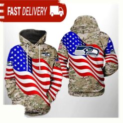 NFL Seattle Seahawks US Flag Camo Veteran Team All Over Print Unisex Hoodie - available at - sportfansshop.com