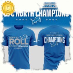 NFL Super Bowl Detroit Lions Football NFC North Division Champions Navy T Shirt - available at - sportfansshop.com