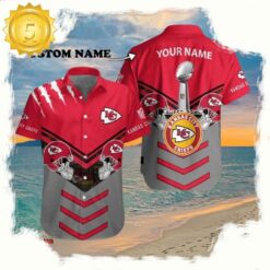 NFL Super Bowl LIV Kansas City Chiefs Commemorative Hawaiian Shirt - available at - sportfansshop.com