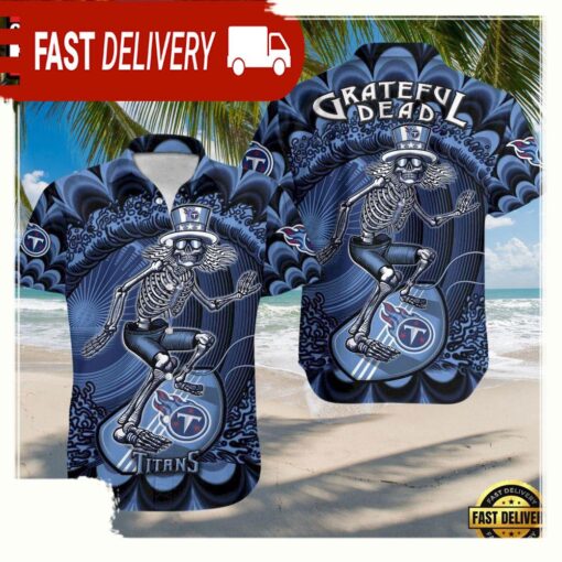 NFL Tennessee Titans Grateful Dead Unisex Hawaiian Shirt - available at - sportfansshop.com