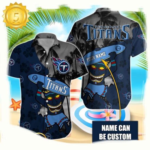 NFL Tennessee Titans Retro Custom Hawaiian Shirts For Men Women - available at - sportfansshop.com