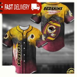 NFL Washington Redskins New Design Baseball Jersey Shirt Print - available at - sportfansshop.com