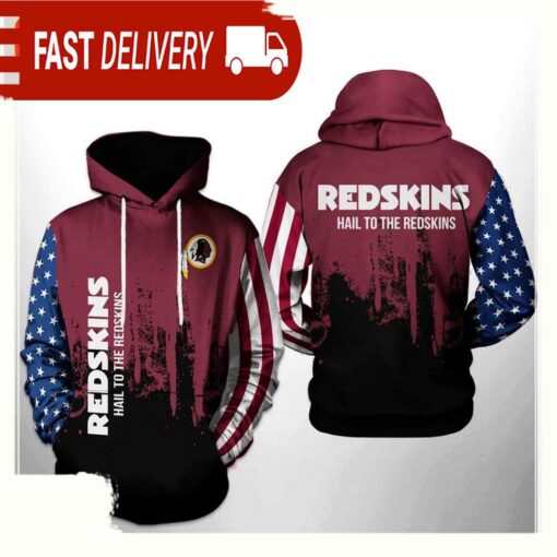 NFL Washington Redskins Team US All Over Print Unisex Hoodie - available at - sportfansshop.com