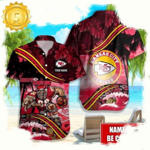 Personalized Kansas City Chiefs NFL Mascot Hawaiian Shirt - available at - sportfansshop.com