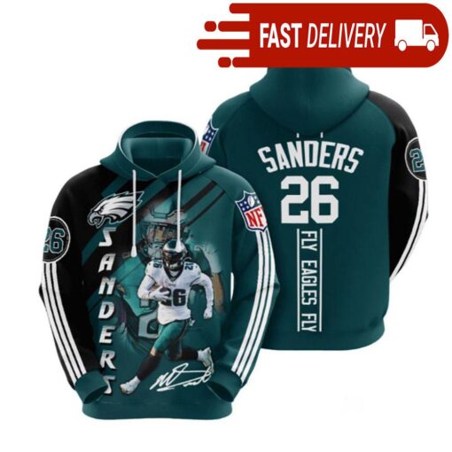 Philadelphia Eagles Miles Sanders NFL Hoodie Gifts for Fans - available at - sportfansshop.com