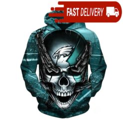 Philadelphia Eagles Skull NFL Hoodie Gifts for Fans - available at - sportfansshop.com