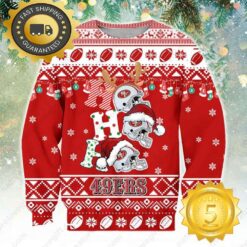 San Francisco 49ers Ho Ho Ho NFL Ugly Christmas Sweater - available at - sportfansshop.com