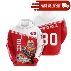 San Francisco 49Ers Jerry Rice NFL Hoodie Gifts for Fans - available at - sportfansshop.com