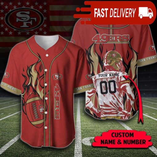 San Francisco 49ers Personalized NFL Jersey with Name and Number - available at - sportfansshop.com