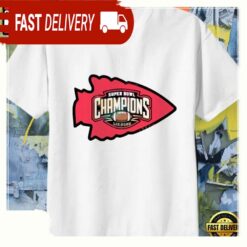 Super Bowl LIX Champions 2025 Kansas City Chiefs White T Shirt - available at - sportfansshop.com