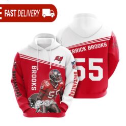 Tampa Bay Buccaneers Derrick Brooks NFL Hoodie Gifts for Fans - available at - sportfansshop.com