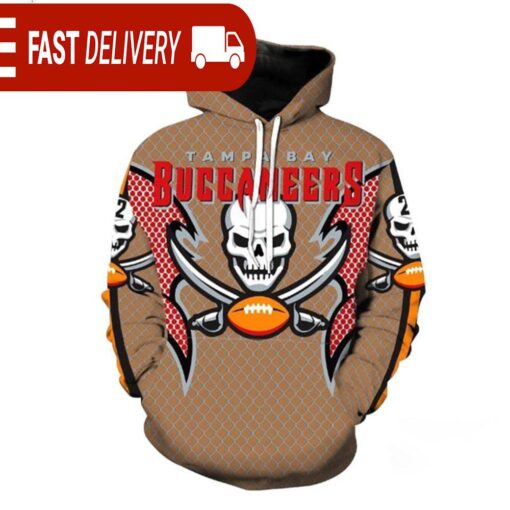 Tampa Bay Buccaneers Skull NFL Hoodie Gifts for Fans - available at - sportfansshop.com