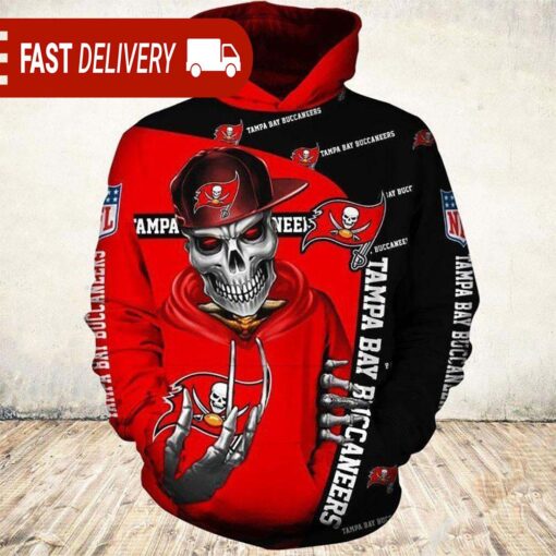 Tampa Bay Buccaneers Skull of Death Halloween Hoodie NFL Gifts - available at - sportfansshop.com