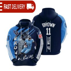 Tennessee Titans Aj Brown NFL Hoodie Gifts for Fans - available at - sportfansshop.com