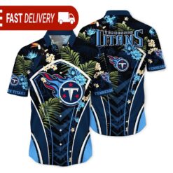 Tennessee Titans NFL Flower Tropical Hawaiian Shirt - available at - sportfansshop.com