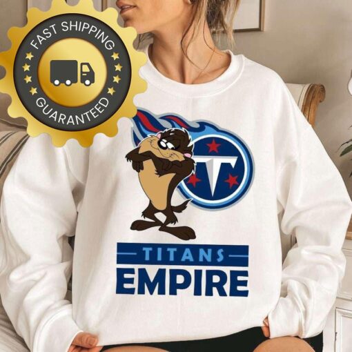 Tennessee Titans Tasmanian Devil Looney Tunes NFL Sweatshirt Gifts for Fans - available at - sportfansshop.com