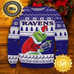 The Grinch Stole Baltimore Ravens NFL Ugly Christmas Sweater - available at - sportfansshop.com