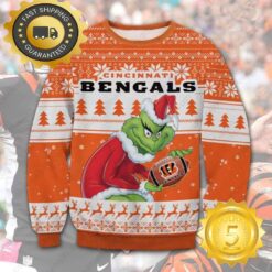 The Grinch Stole Cincinnati Bengals NFL Ugly Christmas Sweater - available at - sportfansshop.com