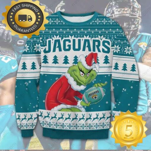 The Grinch Stole Jacksonville Jaguars NFL Ugly Christmas Sweater - available at - sportfansshop.com