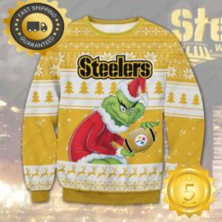 The Grinch Stole Pittsburgh Steelers NFL Ugly Christmas Sweater - available at - sportfansshop.com