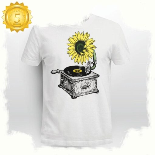 Wu-tang Clan Sunflower Gramophone Record Player Tshirt - available at - sportfansshop.com