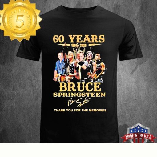 60 Years 1964-2024 Bruce Springsteen Thank You For The Memories Unisex T-Shirt - available at - sportfansshop.com