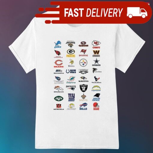 All NFL teams logo shirt - available at - sportfansshop.com