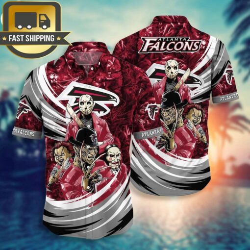 Atlanta Falcons NFL Halloween Horror Movies Hawaiian Shirts - available at - sportfansshop.com