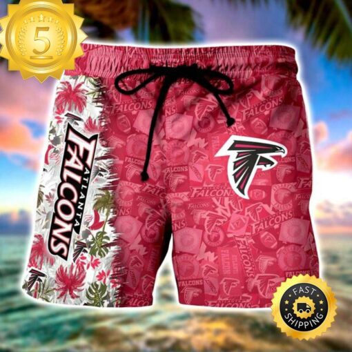 Atlanta Falcons NFL Hawaiian Beach Shorts - available at - sportfansshop.com